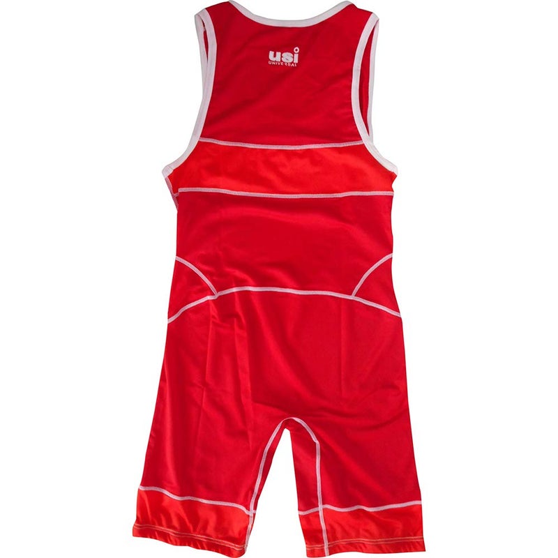 USI UNIVERSAL Wrestling Singlet Comferto for Men & Women, 419WM Standard Singlet for Men & Women Wrestling Uniform Polyester Elastane Construction (Size XL, Red) - Image 2