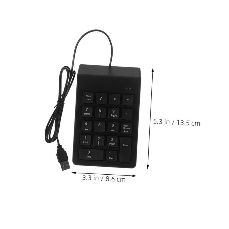 Compact Wired USB Number Pad for Laptop Desktop 18 Key Portable - Image 3
