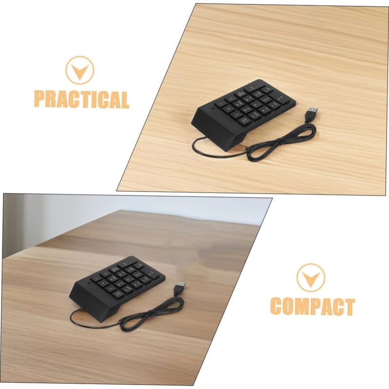 Compact Wired USB Number Pad for Laptop Desktop 18 Key Portable - Image 4
