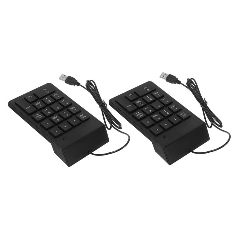 Compact Wired USB Number Pad for Laptop Desktop 18 Key Portable - Image 2