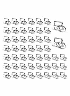 Excefore Key Fob Hardware, 50 PCS Keychain Bracelet Hardware with Key Rings, Metal Tail Clip Wristlet Sets, Perfect for Bag Wristlets with Fabric/Ribbon/Webbing/Embossed and Other Hand Craft - 25mm  - Image 1