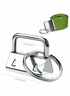 Excefore Key Fob Hardware, 50 PCS Keychain Bracelet Hardware with Key Rings, Metal Tail Clip Wristlet Sets, Perfect for Bag Wristlets with Fabric/Ribbon/Webbing/Embossed and Other Hand Craft - 25mm  - Image 5