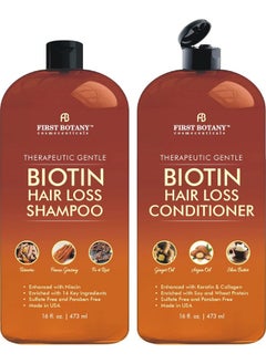 First Botany Hair Growth Shampoo Conditioner Set An Anti Hair Loss Biotin Shampoo And Conditioner With Dht Blockers To Fight Hair Loss For Men And Women All Hair Types Sulfate Free 2 X 16 Fl Oz  - Image 2