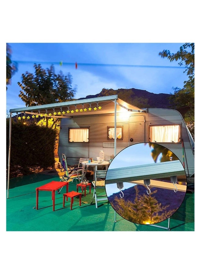 Awning Light Clip RV Party Light Holder Camper Awning Hook Light Accessory Plastic and Metal Light Hook Camper Light Support Hanger for Camping Tent Indoor Outdoor Decor  - Image 1
