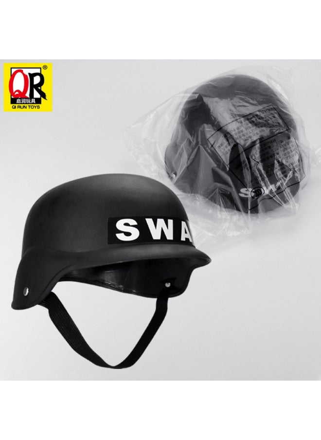 Generic - Children's Special Police Cap Small Special Police Helmet Play House Toy Cap Kindergarten Cos Role-playing Clothing Accessories-Color:SWAT Cap - Image 1