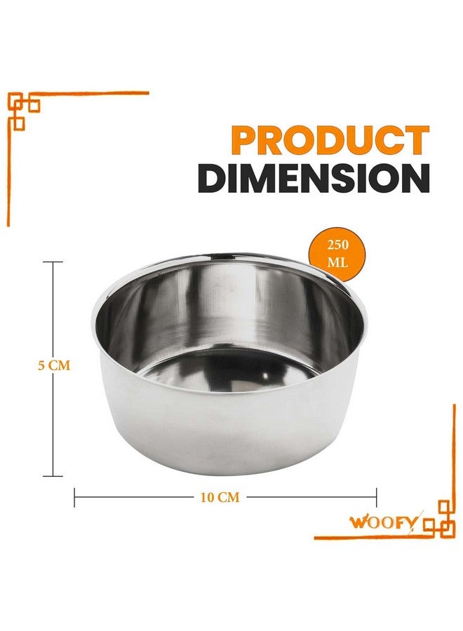 Birds Stainless Steel Feeder Bowl | Parrot Feeding And Watering Premium Hanging Cage Bowls | Food Bowls With Holder For All Bird - (250Ml, Pack Of 2Pcs) - Image 2