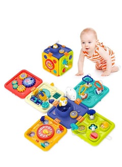 M MIAOYAN Early childhood education multi-faceted magic cube spinning music hexahedron multifunctional educational toy, busy board toddler toys educational activity sensory toys for children over 1 year old  - Image 1
