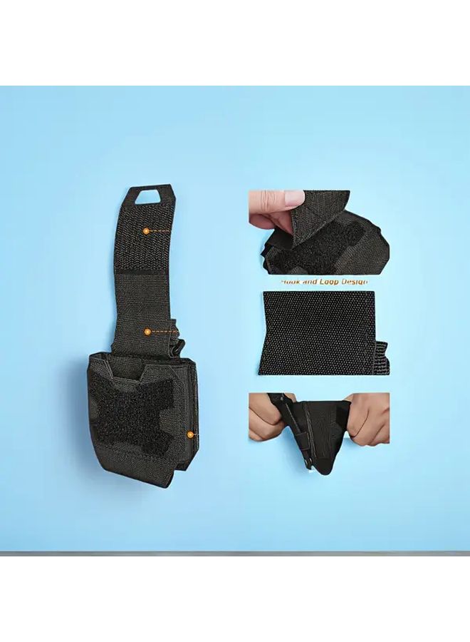 Black Multifunctional Waist Pack Adjustable Strap Secure Pockets Indoor Outdoor Use - Image 2