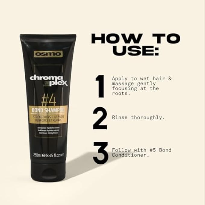 Osmo CHROMAPLEX FIBRE BOND SYSTEM BOND SHAMPOO 4 STRENGTHENS & REPAIRS TREATMENTS 250 ML - Image 3
