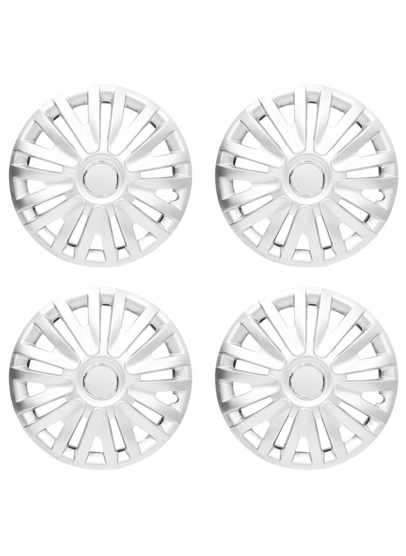 Generic Car Wheel Cover Silver Color 15 inch - High-Quality Wheel Cup Universal Fit Set of 4PC  - Image 3