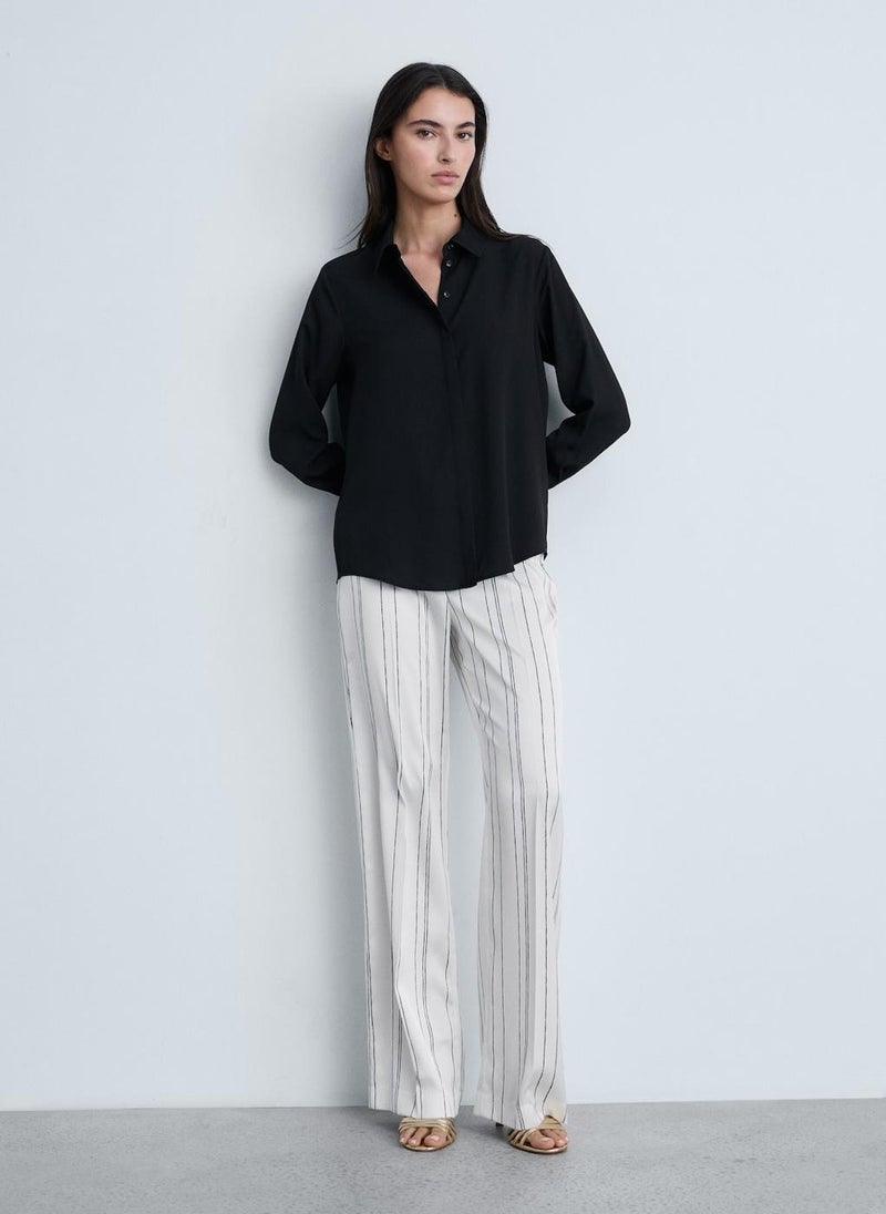 MANGO Straight Striped Trousers  - Image 3