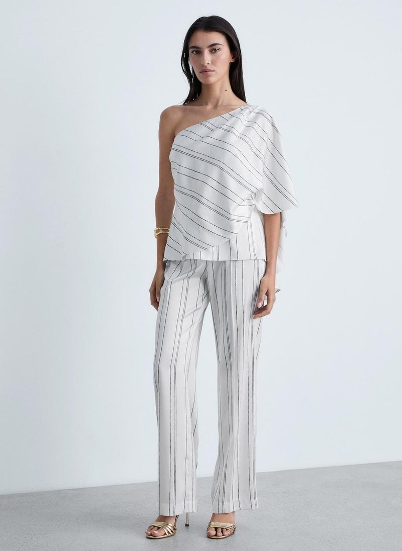 MANGO Straight Striped Trousers  - Image 4