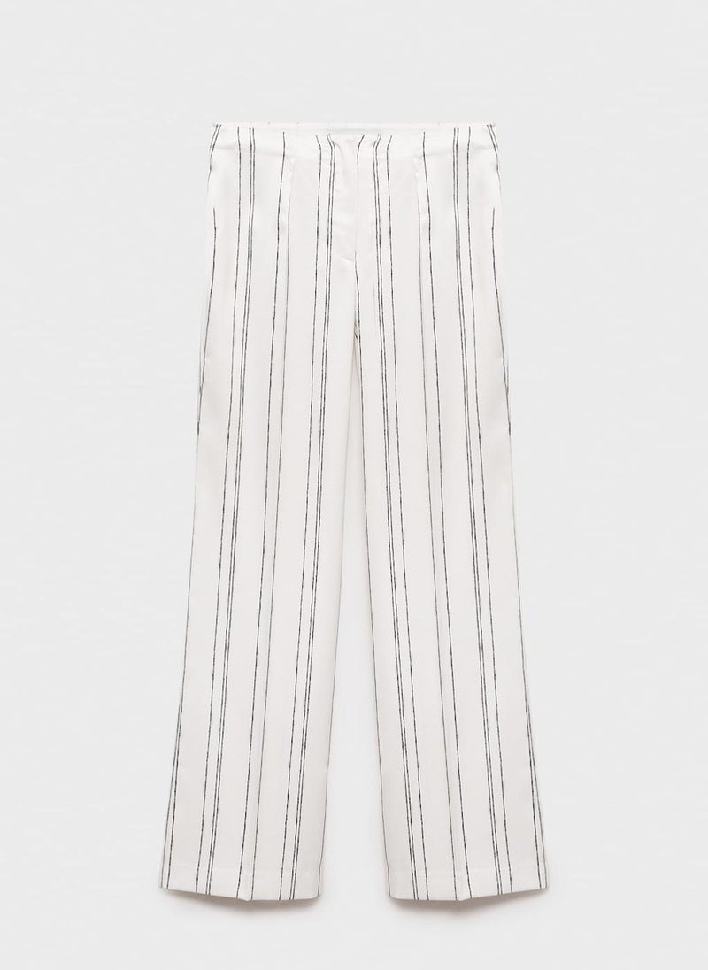 MANGO Straight Striped Trousers  - Image 5