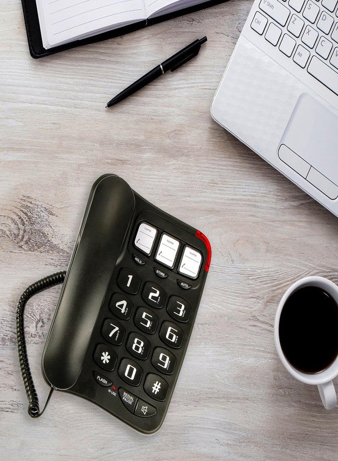 SIWMER Large Button Corded Phone for Seniors - Photo Speed Dial, Volume Control, Speakerphone, Extra-Long Cord, Flash Alert, Easy-to-Use Desk Telephone，Suitable for Multiple scenarios - Image 2