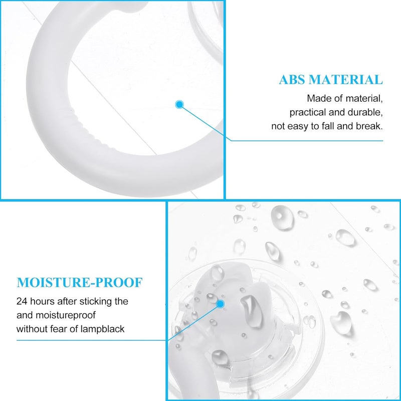 10pcs Rotating Strong Adhesive Wall Sticky Hooks, White Multi-Function Utility Hooks for Home Kitchen Bathroom Door Hanging, Punch-Free Coat and Hat Rack - Image 3