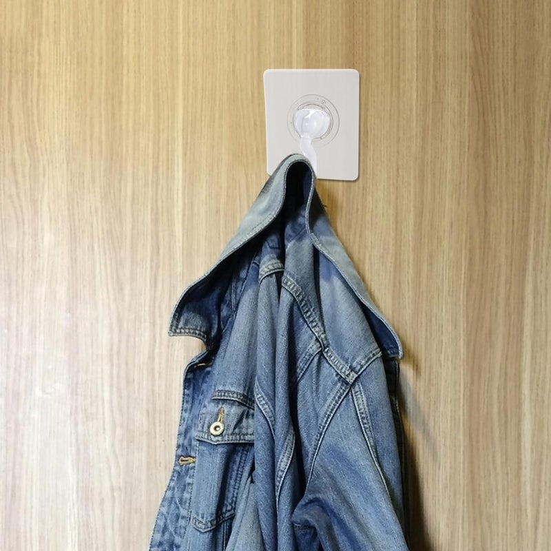 10pcs Rotating Strong Adhesive Wall Sticky Hooks, White Multi-Function Utility Hooks for Home Kitchen Bathroom Door Hanging, Punch-Free Coat and Hat Rack - Image 5