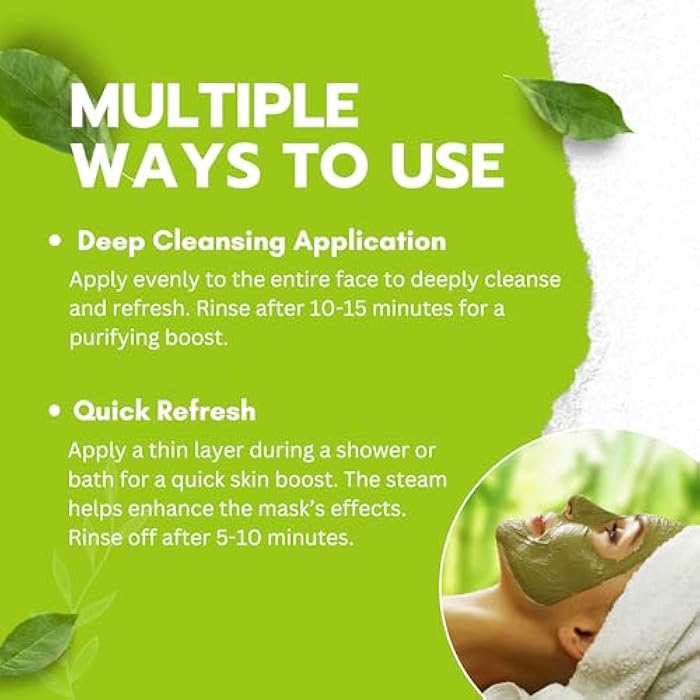 Hebepe Green Tea Matcha Mud Mask with Aloe Vera, Deep Cleansing, Hydrating, and Relaxing Volcanic Clay Facial Mask - Image 5