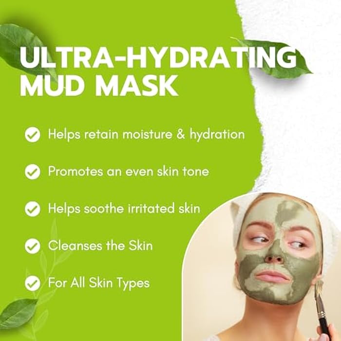Hebepe Green Tea Matcha Mud Mask with Aloe Vera, Deep Cleansing, Hydrating, and Relaxing Volcanic Clay Facial Mask - Image 3