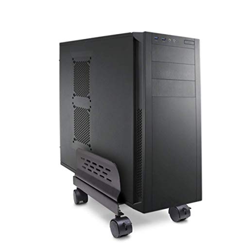 Syba Mobile Desktop Tower Computer Metal Floor Stand Rolling Caster Wheels with Ventilation and Adjustable Width from 6 to 10 Inches - SY-ACC65057 - Image 2