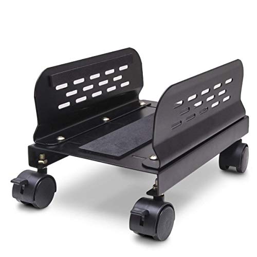 Syba Mobile Desktop Tower Computer Metal Floor Stand Rolling Caster Wheels with Ventilation and Adjustable Width from 6 to 10 Inches - SY-ACC65057 - Image 3