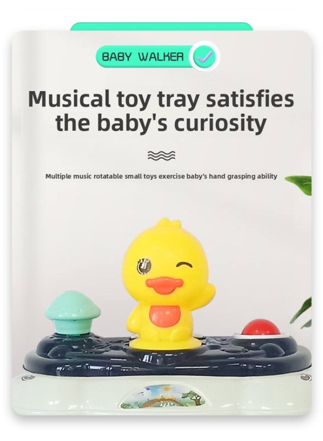 أوريتي عربة مشي للأطفال متعددة الوظائف مضادة للانقلاب مع موسيقى قابلة للطي وتعليمية - وردي - Image 2