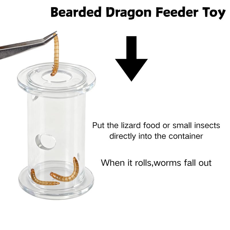 SEZDEKI Bearded Dragon Feeder Toy - Lizard Enrichment Interactive Toy Reptile Terrarium Tank Decor Foraging Accessories for Gecko, Lizard, Bearded Dragon,Chameleon Small Animals - Image 3
