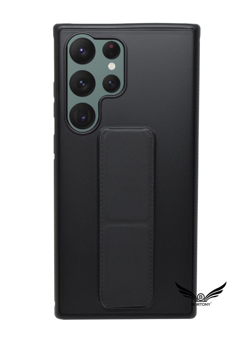 BORTONY Galaxy S23 Ultra Case Fully Covered With Finger Grip Stand Holder Anti Slip Shockproof Protective Case Cover For Samsung Galaxy S23 Ultra 5G - Image 1