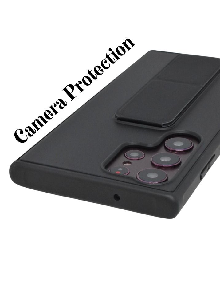 BORTONY Galaxy S23 Ultra Case Fully Covered With Finger Grip Stand Holder Anti Slip Shockproof Protective Case Cover For Samsung Galaxy S23 Ultra 5G - Image 5