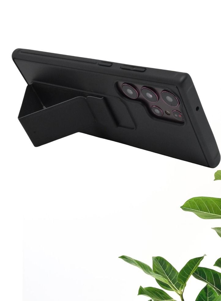 BORTONY Galaxy S23 Ultra Case Fully Covered With Finger Grip Stand Holder Anti Slip Shockproof Protective Case Cover For Samsung Galaxy S23 Ultra 5G - Image 4