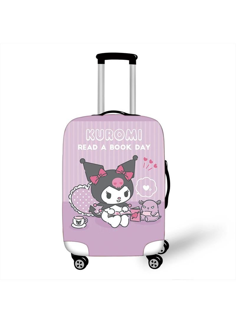 Y&D Kuromi Luggage Cover, Water-Washable Suitcase Cover, Spandex Elastic Luggage Protective Covers Travel Accessories Suitable for 18-32 Inch Trolley Case for Business Trip School Daily Using - Image 1