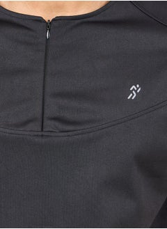 Styli Ultra Soft Micro Poly Front Zip Panel Detail Active T-shirt  - Image 3