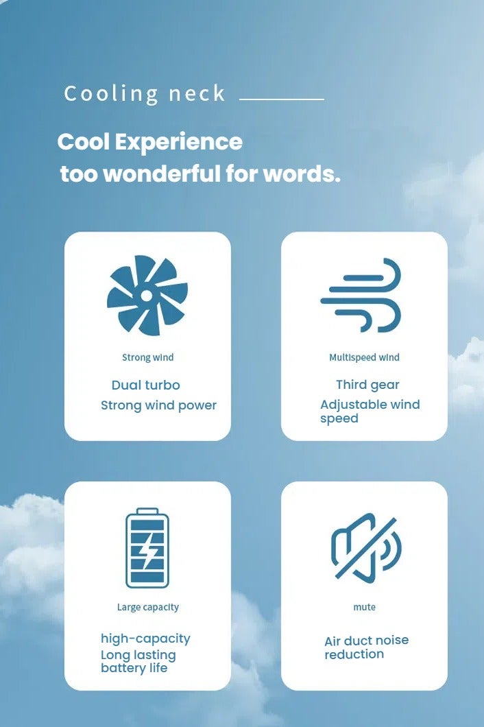 مروحة الرقبة ، مروحة الرقبة المعلقة المحمولة ، مروحة الرقبة بلا شفرة مع تدفق الهواء 360 درجة ، 5 سرعة قابلة للتعديل مع شاشة LED الرقمية ، مروحة التبريد القابلة لإعادة الشحن هادئة / بيضاء - Image 5