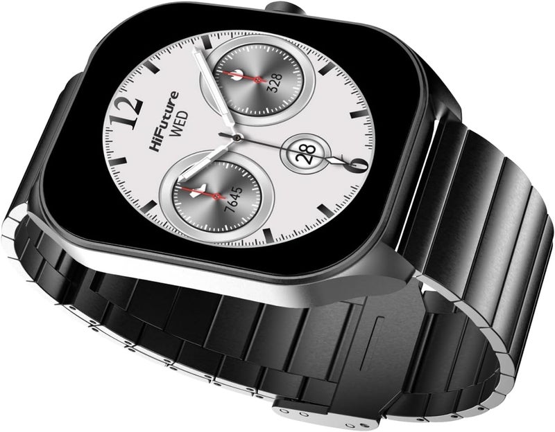 HiFuture APEX 2.04" AMOLED Stainless Steel Smartwatch - Black - Image 2