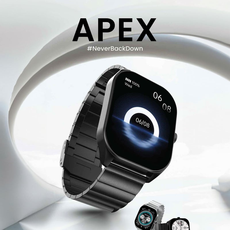 HiFuture APEX 2.04" AMOLED Stainless Steel Smartwatch - Black - Image 4