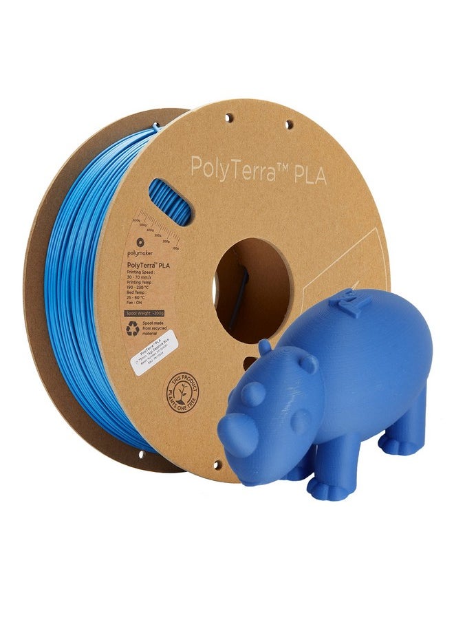 polymaker Polymaker Matte PLA Filament Matte Sapphire Blue 1.75mm 1kg 3D Printing Filament, PolyTerra 3D Printer PLA Filament  - Image 1