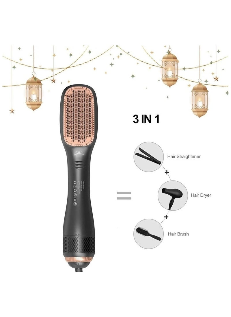Denx - professional Hair Drying And Styling Device, 3-in-1 Hair Straightening Device and Comb - Image 1