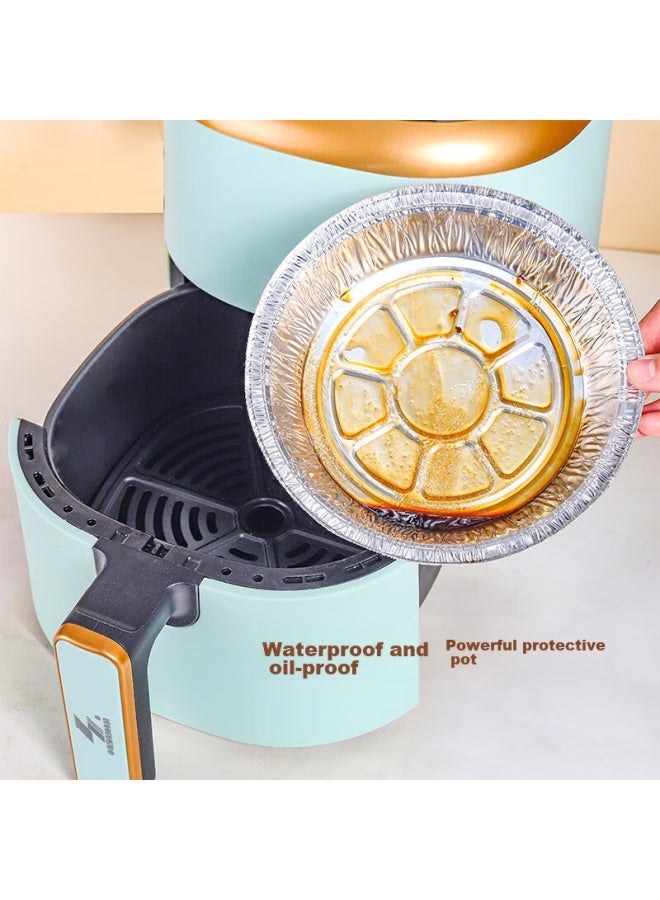 Faxilon Faxi Long Air Fryer Oven-specific Aluminum Foil Trays And Bowls, 21cm*50 Pieces, Aluminum Foil Containers For Home And Outdoor Barbecue, Heat-resistant - Image 4