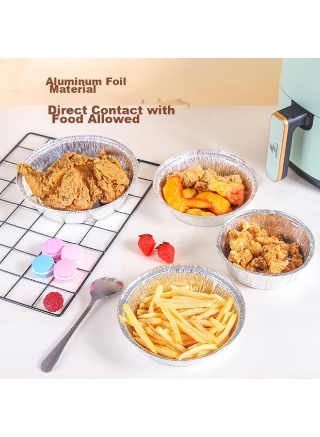 Faxilon Faxi Long Air Fryer Oven-specific Aluminum Foil Trays And Bowls, 21cm*50 Pieces, Aluminum Foil Containers For Home And Outdoor Barbecue, Heat-resistant - Image 3