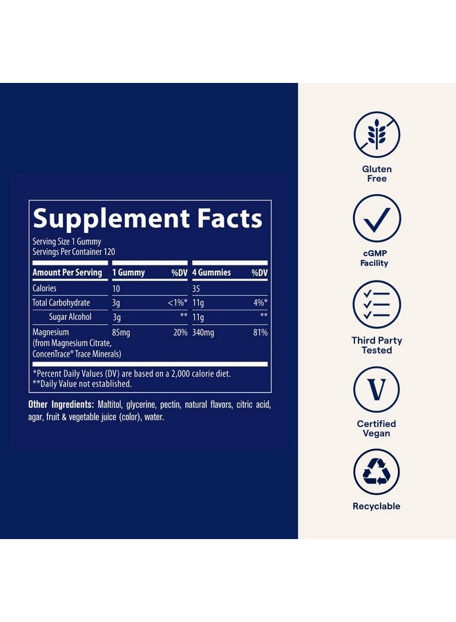 Trace Minerals Sugar Free Magnesium Gummy Mixed Berry Flavor - Image 2