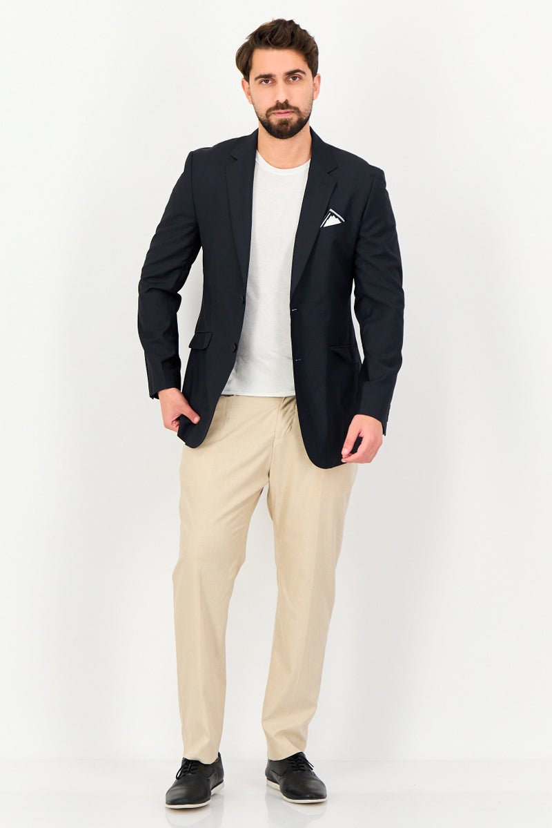 SELECTED Men Regular Fit Plain Casual Blazer, Dark Grey - Image 4