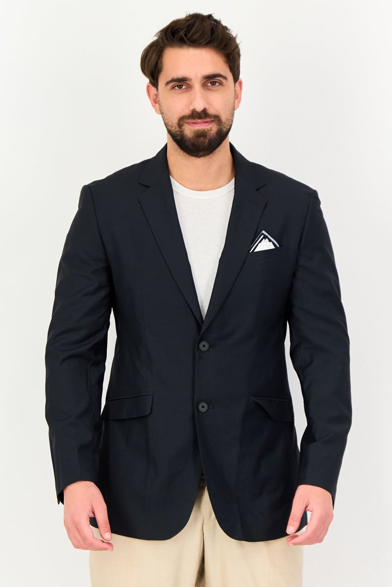 SELECTED Men Regular Fit Plain Casual Blazer, Dark Grey - Image 1