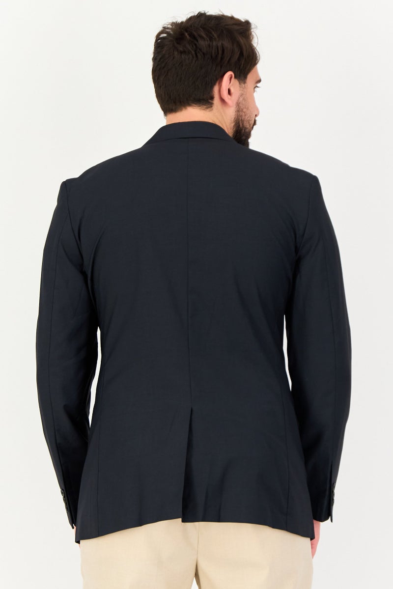 SELECTED Men Regular Fit Plain Casual Blazer, Dark Grey - Image 3