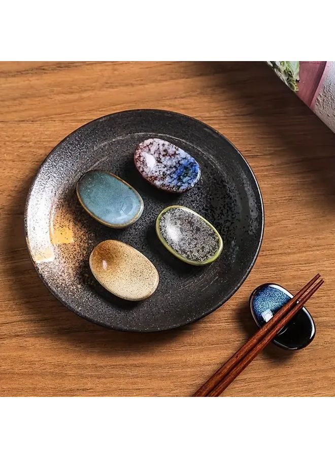 Japanese Kiln Vintage Ceramic Chopstick Fork Holder Random Color Utensil Rest For Asian Dining Stand - Image 2