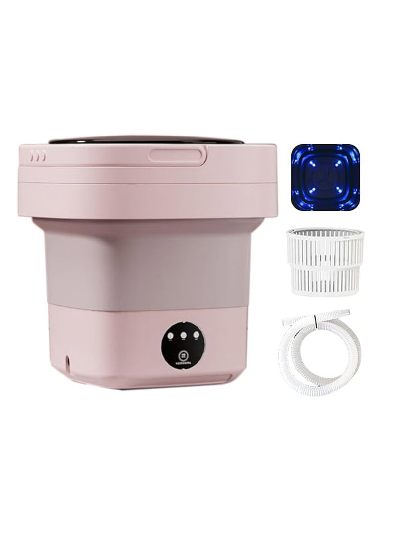 Yuwell Folding Washing Machine Mini Automatic Clothes Washing Machine Portable Lightweight Automatic Washing Machine With Detachable Drain Basket 8 Liter Portable Washer Spin Dryer With 3 Adjustable Modes  - Image 1