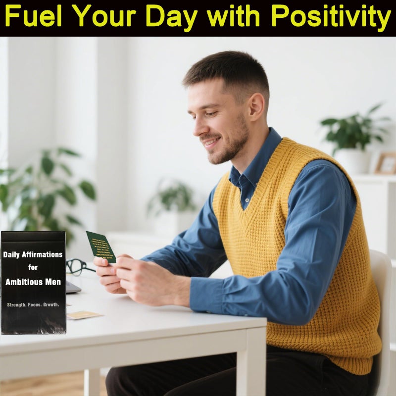 Feeldeal Affirmation Cards for Men â€“ Unique Inspirational Gifts for Him, Birthday & Easter Basket Stuffers - Image 4