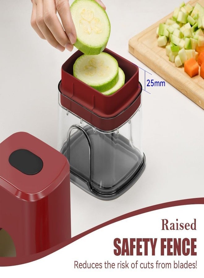 Maxceysen Vegetable Fruit Chopper French Fries Cutter Potato Onion Tomato 3 Sizes Dicer (RED) - Image 4