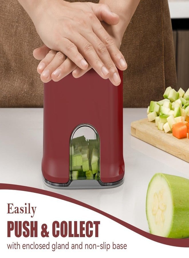 Maxceysen Vegetable Fruit Chopper French Fries Cutter Potato Onion Tomato 3 Sizes Dicer (RED) - Image 5