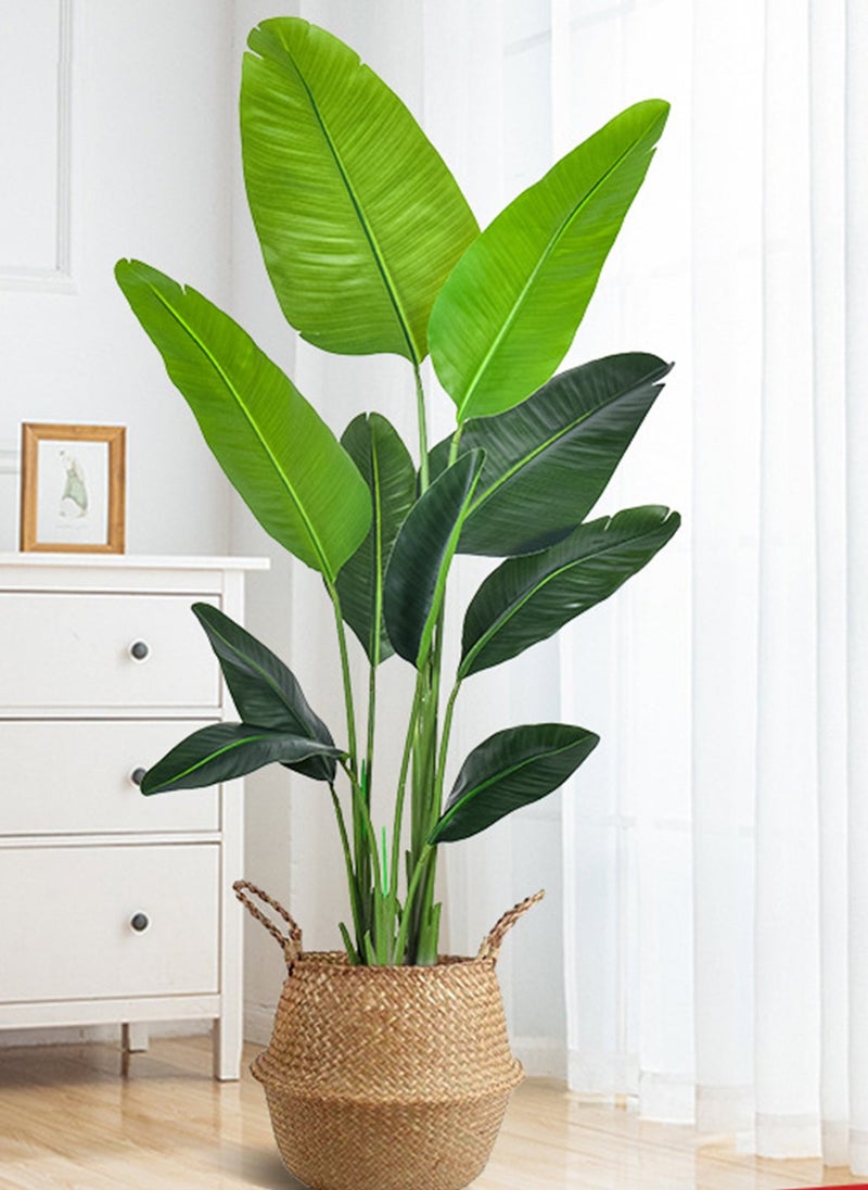 شاربدو نباتات اصطناعية لتزيين المنزل الداخلي، شجرة موز اصطناعية كبيرة 120 سم في أصيص، نبات منزلي استوائي لزاوية غرفة المعيشة، تزيين مكتبي عصري - Image 3