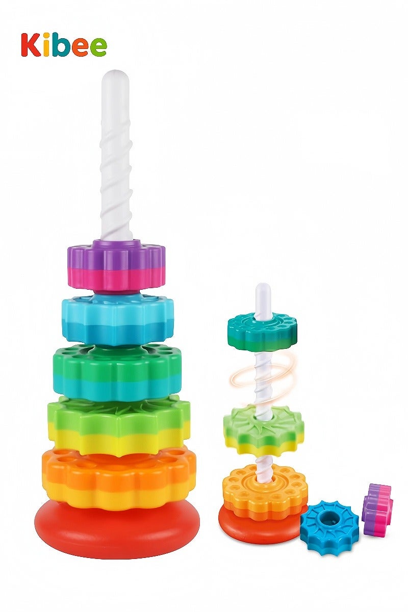 Kibee Rainbow Twirl Stacker Toy - Image 1