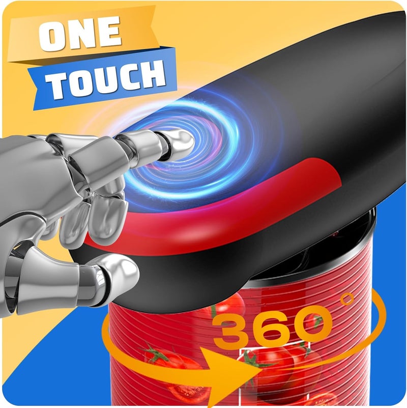 PatiBooo Electric Can Opener, Handheld Smooth Edge No Sharp, Portable Automatic Can Opener for Camping, Best Kitchen Gadgets Easy for Arthritis Patients - Image 2